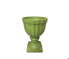 Vaso Canelado Dubai Verde Claro Fosco 28cmAX19cmD Vaso Canelado Dubai Verde Claro Fosco 28cmAX19cmD