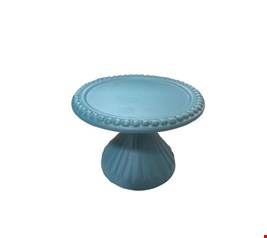 Suporte Bolinha Canelado Azul Céu  Fosco 14cmD 10cmA