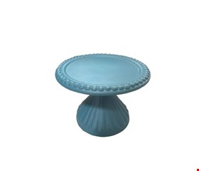 Suporte Bolinha Canelado Azul Céu Fosco 14cmD 10cmA Suporte Bolinha Canelado Azul Céu Fosco 14cmD 10cmA