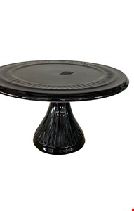 Suporte Redondo Canelado Preto 28cmD 14cmA Suporte Redondo Canelado Preto 28cmD 14cmA