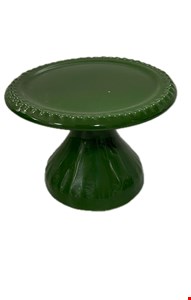 Suporte Pétala Verde com Borda de Bolinhas 10cmA Suporte Pétala Verde com Borda de Bolinhas 10cmA