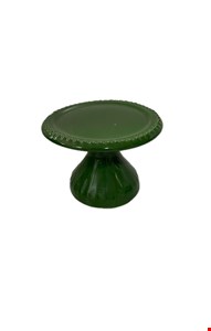 Suporte Pétala Verde com Borda de Bolinhas 10cmA Suporte Pétala Verde com Borda de Bolinhas 10cmA