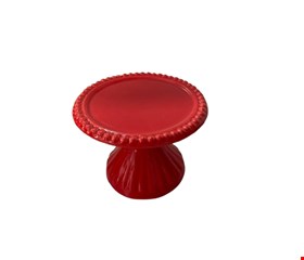 Suporte Pétala Vermelho com Borda de Bolinhas 10cmA Suporte Pétala Vermelho com Borda de Bolinhas 10cmA