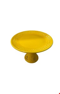 Suporte Arabesco comPé Flor Amarelo 24cmD 16cmA Suporte Arabesco comPé Flor Amarelo 24cmD 16cmA