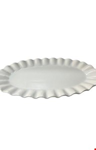 Serviço Buffet - Travessa Branca Ondulada 50cmL 30cmC