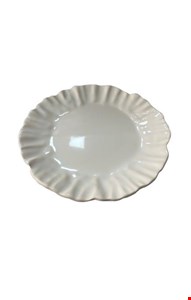 Serviço Buffet - Prato Sobremesa Borda Detalhada Flor 20cm Serviço Buffet - Prato Sobremesa Borda Detalhada Flor 20cm