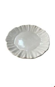 Serviço Buffet - Prato Sobremesa Borda Detalhada Flor 15cm