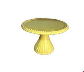 Suporte Petala Amarelo Claro com Borda de Bolinhas BAIXO 10cmA