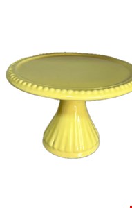 Suporte Petala Amarelo Claro com Borda de Bolinhas BAIXO 10cmA