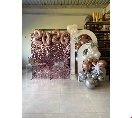 Decoração Adulto - Réveillon Prata, Rosê & Branco IV