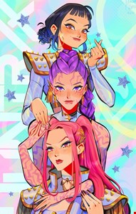 Capa Painel Vertical Reto - Guerreiras do K-pop 2,20cmA X 90cmL 