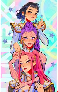 Capa Painel Vertical Reto - Guerreiras do K-pop 2,20cmA X 90cmL 