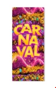 Capa de Painel Vertical Reto - Carnaval com confete 2,20mA X 0,90mL 