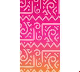 Capa de Painel Vertical Reto - Carnaval estampa rosa e amarelo 2,20mA X 0,90mL