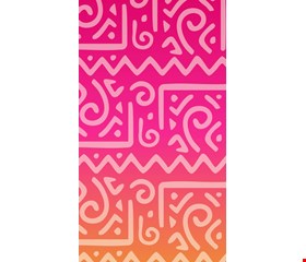 Capa de Painel Vertical Reto - Carnaval estampa rosa e amarelo 2,20mA X 0,90mL
