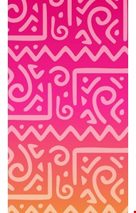 Capa de Painel Vertical Reto - Carnaval estampa rosa e amarelo 2,20mA X 0,90mL