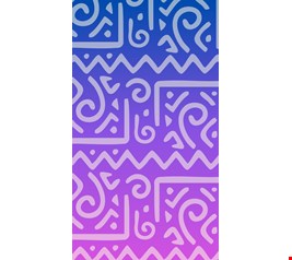 Capa de Painel Vertical Reto - Carnaval estampa azul e roxo 2,20mA X 0,90mL
