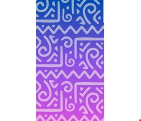 Capa de Painel Vertical Reto - Carnaval estampa azul e roxo 2,20mA X 0,90mL
