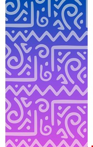 Capa de Painel Vertical Reto - Carnaval estampa azul e roxo 2,20mA X 0,90mL