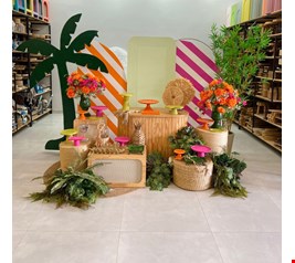 Decoração Adulto - Tropical Pink, Laranja & Verde XIV