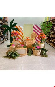 Decoração Adulto - Tropical Pink, Laranja & Verde XIV