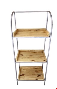 Estante Ferro 3 prateleiras Pinus Dourada - 50cmL 129cmA 30cmP