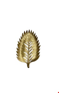 Bandeja Folha Pontiaguda Dourada-28cmC