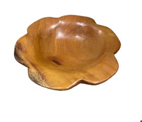 Tigela / Gamela Futreira Flor Madeira 35cmD