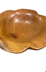 Tigela / Gamela Futreira Flor Madeira 35cmD