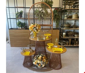 Decoração Adulto - Vime Tropical Amarelo II 