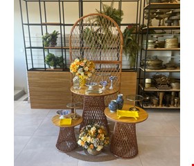 Decoração Adulto - Vime Tropical Amarelo e Azulejo Português IV 
