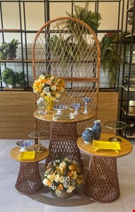 Decoração Adulto - Vime Tropical Amarelo e Azulejo Português IV 