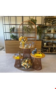 Decoração Adulto - Vime Tropical Amarelo e Azulejo Português IV Decoração Adulto - Vime Tropical Amarelo e Azulejo Português IV