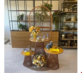 Decoração Adulto - Vime Tropical Amarelo e Azulejo Português IV Decoração Adulto - Vime Tropical Amarelo e Azulejo Português IV