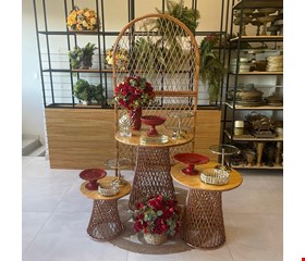 Decoração Adulto - Vime Tropical Vermelho V 