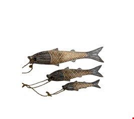 Cardume Peixes Cinza na Linha - 3 peixes - 20/30/40cm Cardume Peixes Cinza na Linha - 3 peixes - 20/30/40cm