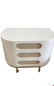 Cômoda laqueada oval tela branca - 110cmL 80cmA 70cmP