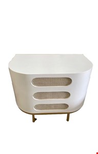 Cômoda laqueada oval tela branca - 110cmL 80cmA 70cmP