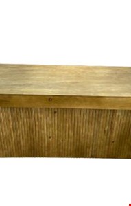 Mesa retangular madeira ripada 220cmL 81cmA