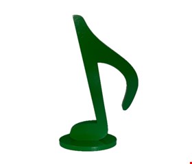 Nota Musical - Colcheia Madeira Verde 21cmA Nota Musical - Colcheia Madeira Verde 21cmA