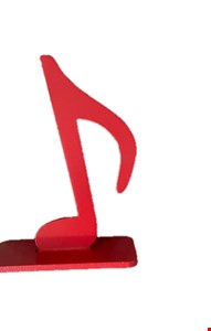 Nota Musical - Colcheia Madeira Vermelha 21cmA Nota Musical - Colcheia Madeira Vermelha 21cmA