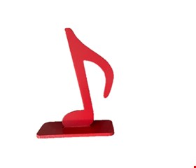 Nota Musical - Colcheia Madeira Vermelha 21cmA Nota Musical - Colcheia Madeira Vermelha 21cmA