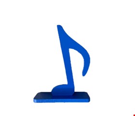 Nota Musical - Colcheia Madeira Azul 21cmA Nota Musical - Colcheia Madeira Azul 21cmA