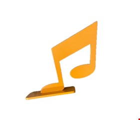 Nota Musical - Dó Madeira Laranja 21cmA Nota Musical - Dó Madeira Laranja 21cmA