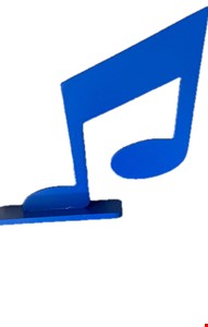 Nota Musical - Dó Madeira Azul 21cmA Nota Musical - Dó Madeira Azul 21cmA