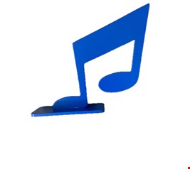 Nota Musical - Dó Madeira Azul 21cmA Nota Musical - Dó Madeira Azul 21cmA