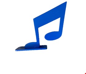 Nota Musical - Dó Madeira Azul 21cmA Nota Musical - Dó Madeira Azul 21cmA