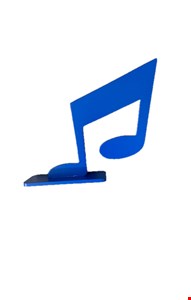 Nota Musical - Dó Madeira Azul 21cmA Nota Musical - Dó Madeira Azul 21cmA