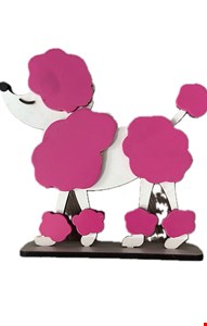 Temático Barbie - Placa Cachorro Rosa M Temático Barbie - Placa Cachorro Rosa M