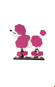 Temático Barbie - Placa Cachorro Rosa M Temático Barbie - Placa Cachorro Rosa M